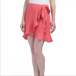 🔥Max Studio Petite Wrap Ruffle Skirt